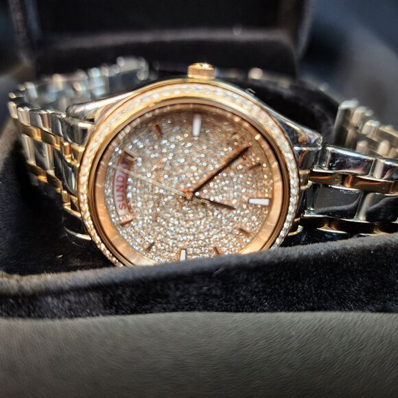 Michael Kors MK6482 Kiley Pave Women’s 2-Tone Crystal Watch 7” Wrist – Pre-Owned - Picture 8 of 11